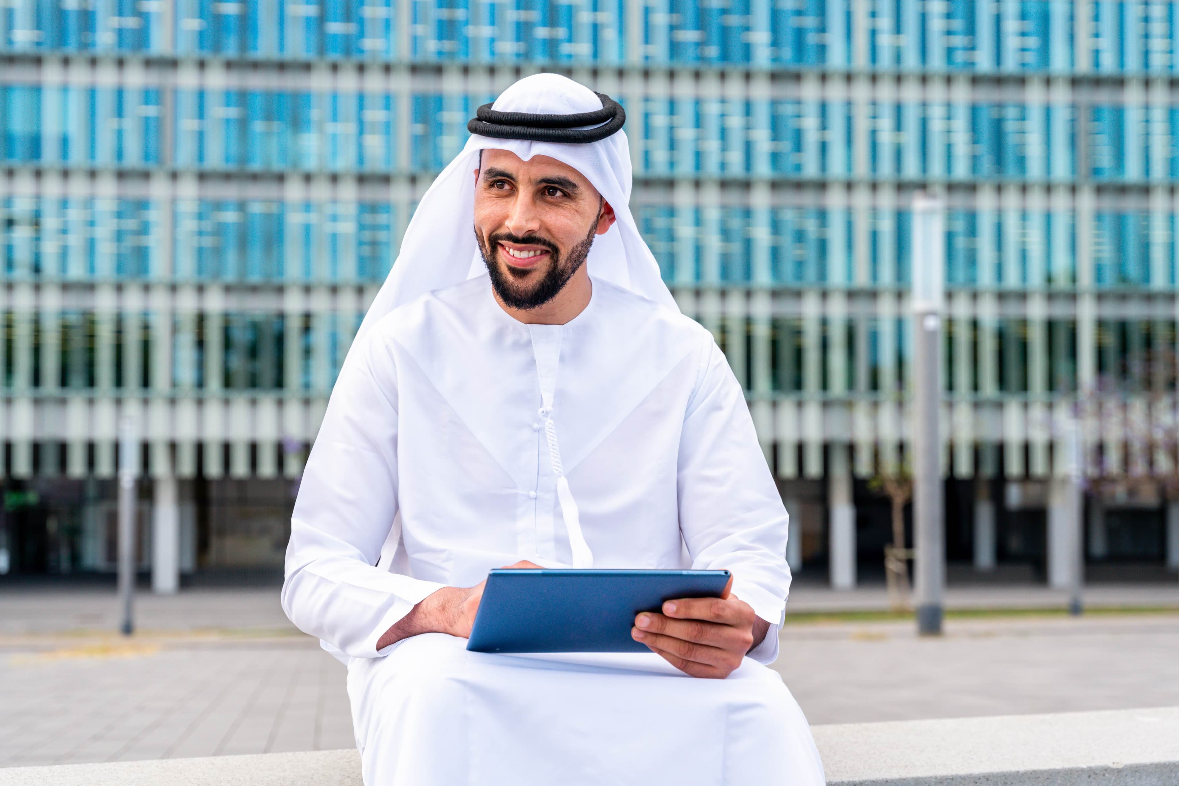 A sleek and modern AI property finder interface designed for the Dubai market